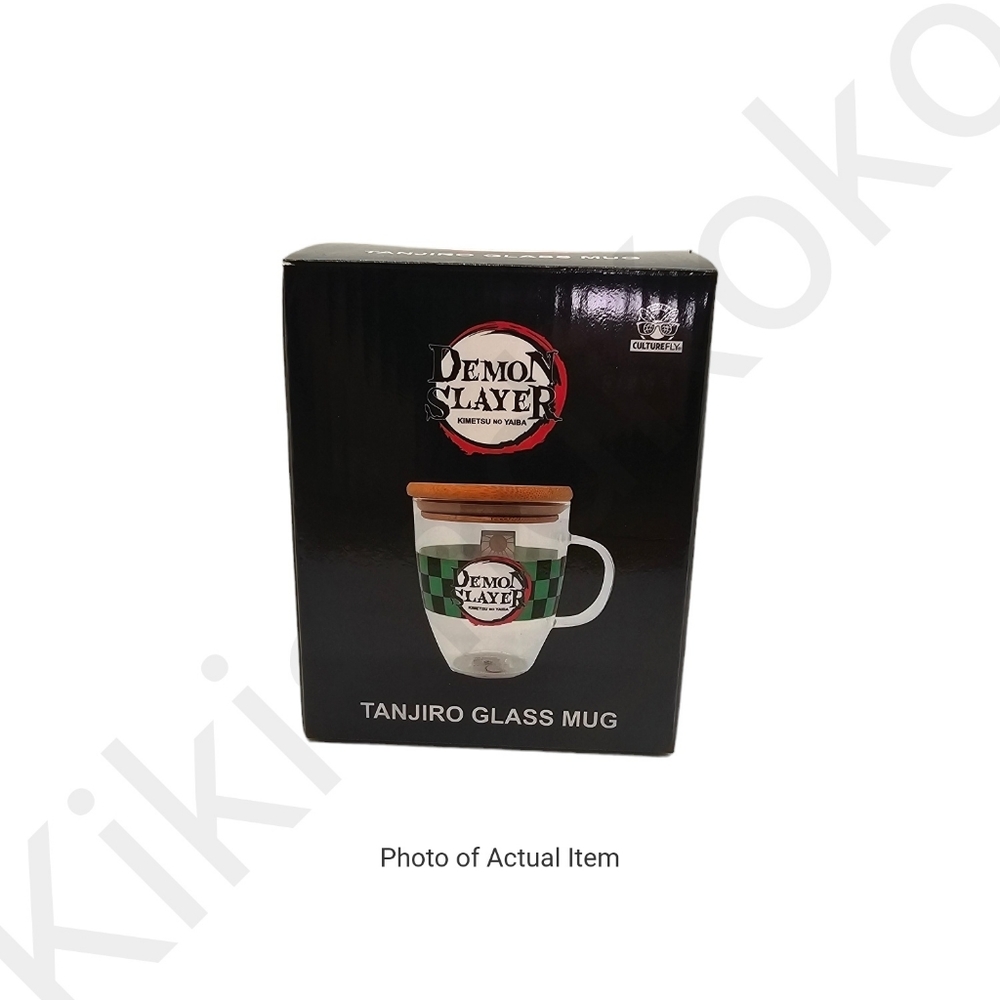*LAST 1* NIB Demon Slayer: Kimetsu no Yaiba Hanafuda Glass Mug with Lid